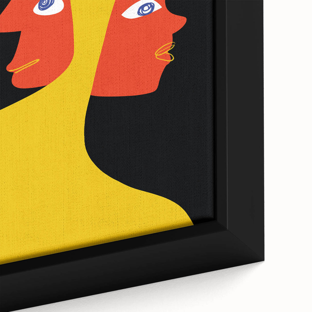 Bold Bohemian Wall Art - Eclectic Boho Decor Canvas with Abstract Dual Faces