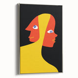 Bold Bohemian Wall Art - Eclectic Boho Decor Canvas with Abstract Dual Faces