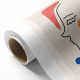 Bohemian Line Art - Modern Boho Decor Canvas with Abstract Face Illustration