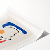 Bohemian Line Art - Modern Boho Decor Canvas with Abstract Face Illustration