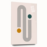 Modern Bohemian Wall Art - Geometric Boho Decor Canvas with Minimalist Design