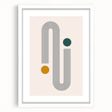 Modern Bohemian Wall Art - Geometric Boho Decor Canvas with Minimalist Design