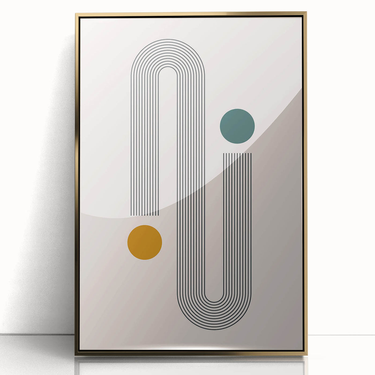 Modern Bohemian Wall Art - Geometric Boho Decor Canvas with Minimalist Design