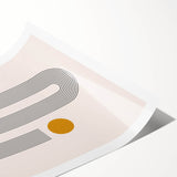 Modern Bohemian Wall Art - Geometric Boho Decor Canvas with Minimalist Design