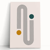 Modern Bohemian Wall Art - Geometric Boho Decor Canvas with Minimalist Design