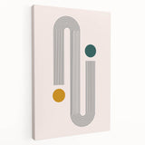 Modern Bohemian Wall Art - Geometric Boho Decor Canvas with Minimalist Design