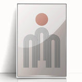 Modern Bohemian Wall Art - Minimalist Boho Decor Canvas with Geometric Arch Design