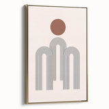 Modern Bohemian Wall Art - Minimalist Boho Decor Canvas with Geometric Arch Design