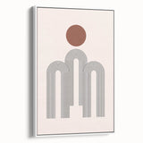 Modern Bohemian Wall Art - Minimalist Boho Decor Canvas with Geometric Arch Design