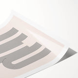 Modern Bohemian Wall Art - Minimalist Boho Decor Canvas with Geometric Arch Design