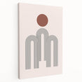 Modern Bohemian Wall Art - Minimalist Boho Decor Canvas with Geometric Arch Design