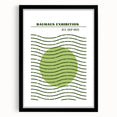 Bohemian Green Abstract Art | Eclectic Bauhaus Boho Decor Canvas Print