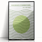 Bohemian Green Abstract Art | Eclectic Bauhaus Boho Decor Canvas Print