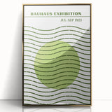 Bohemian Green Abstract Art | Eclectic Bauhaus Boho Decor Canvas Print