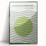 Bohemian Green Abstract Art | Eclectic Bauhaus Boho Decor Canvas Print