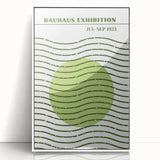 Bohemian Green Abstract Art | Eclectic Bauhaus Boho Decor Canvas Print