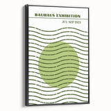 Bohemian Green Abstract Art | Eclectic Bauhaus Boho Decor Canvas Print