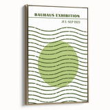 Bohemian Green Abstract Art | Eclectic Bauhaus Boho Decor Canvas Print