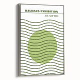 Bohemian Green Abstract Art | Eclectic Bauhaus Boho Decor Canvas Print