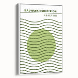 Bohemian Green Abstract Art | Eclectic Bauhaus Boho Decor Canvas Print