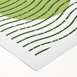 Bohemian Green Abstract Art | Eclectic Bauhaus Boho Decor Canvas Print