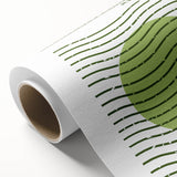 Bohemian Green Abstract Art | Eclectic Bauhaus Boho Decor Canvas Print