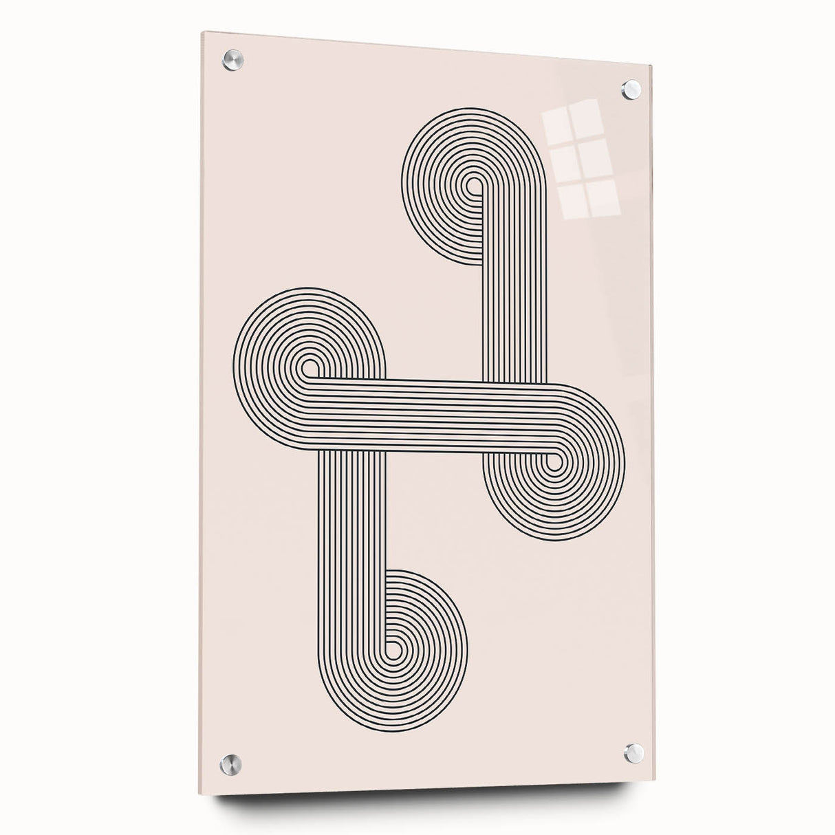 Minimalist Bohemian Wall Art - Geometric Boho Decor Canvas with Abstract Circles