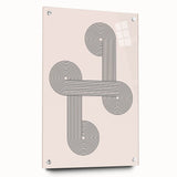 Minimalist Bohemian Wall Art - Geometric Boho Decor Canvas with Abstract Circles