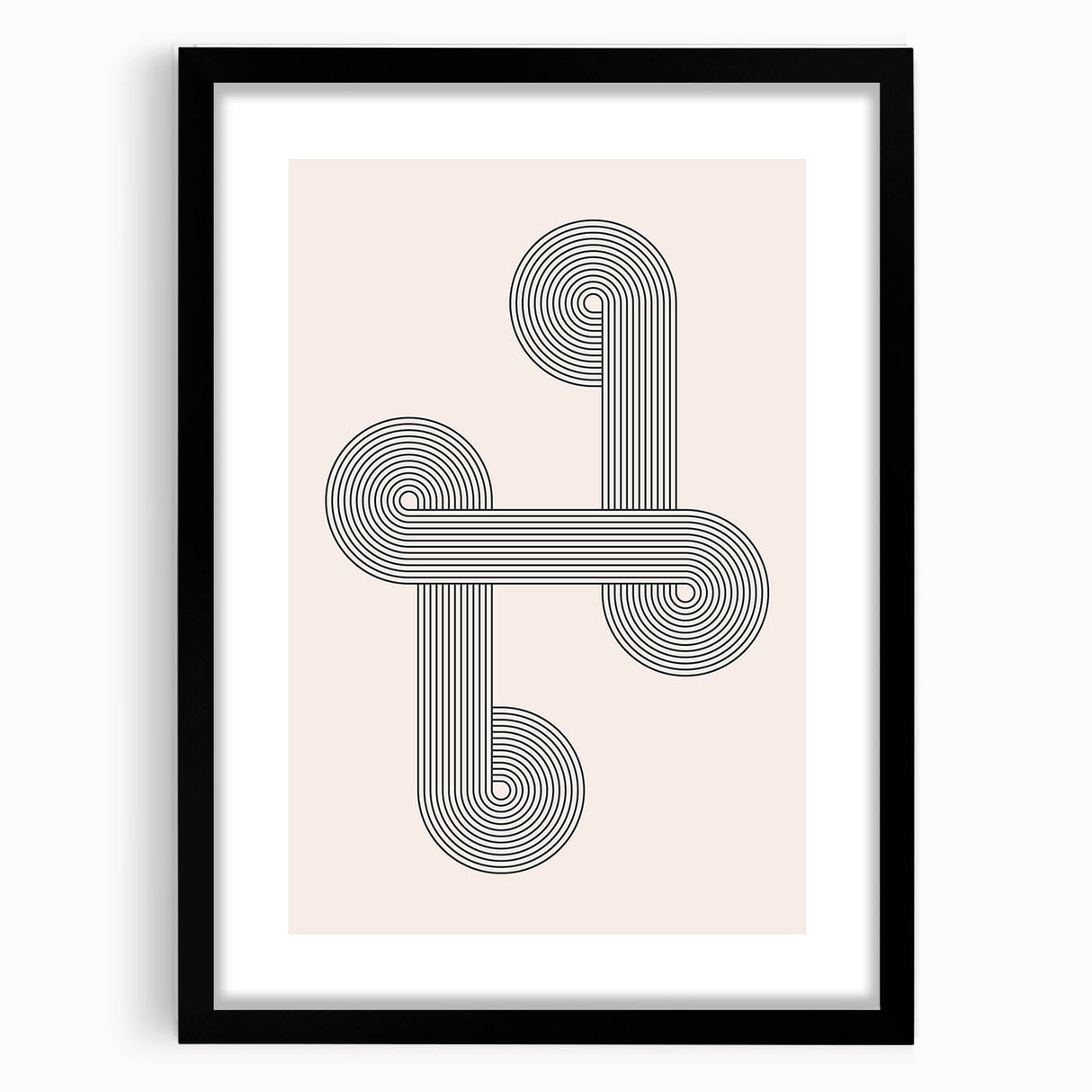 Minimalist Bohemian Wall Art - Geometric Boho Decor Canvas with Abstract Circles