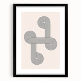 Minimalist Bohemian Wall Art - Geometric Boho Decor Canvas with Abstract Circles