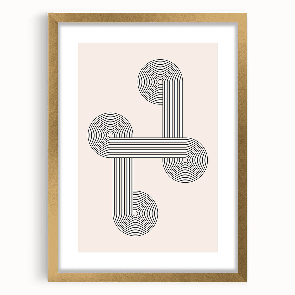 Minimalist Bohemian Wall Art - Geometric Boho Decor Canvas with Abstract Circles