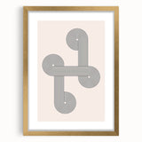 Minimalist Bohemian Wall Art - Geometric Boho Decor Canvas with Abstract Circles