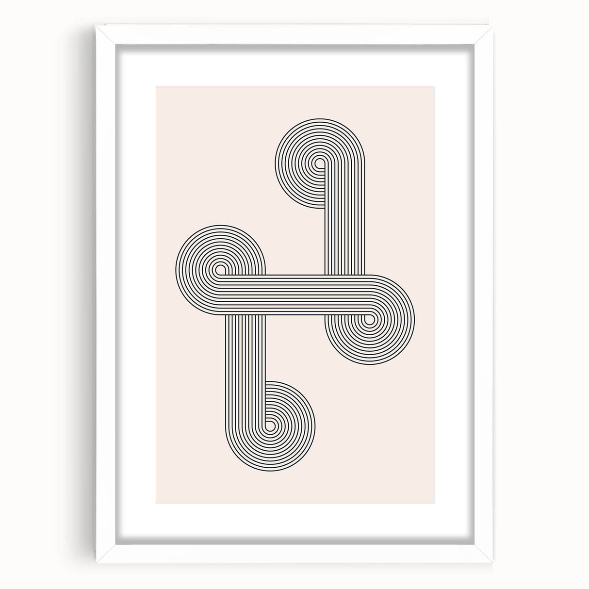 Minimalist Bohemian Wall Art - Geometric Boho Decor Canvas with Abstract Circles