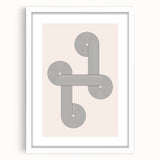 Minimalist Bohemian Wall Art - Geometric Boho Decor Canvas with Abstract Circles