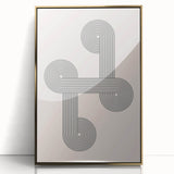 Minimalist Bohemian Wall Art - Geometric Boho Decor Canvas with Abstract Circles