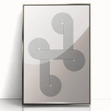 Minimalist Bohemian Wall Art - Geometric Boho Decor Canvas with Abstract Circles