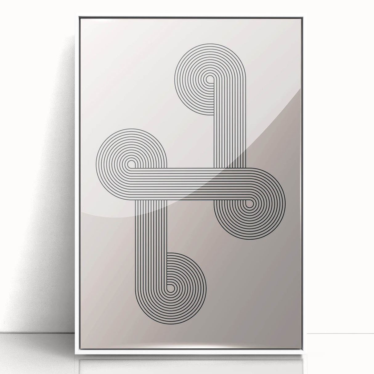 Minimalist Bohemian Wall Art - Geometric Boho Decor Canvas with Abstract Circles