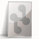 Minimalist Bohemian Wall Art - Geometric Boho Decor Canvas with Abstract Circles