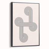 Minimalist Bohemian Wall Art - Geometric Boho Decor Canvas with Abstract Circles