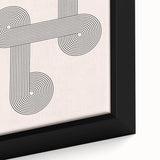 Minimalist Bohemian Wall Art - Geometric Boho Decor Canvas with Abstract Circles