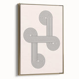 Minimalist Bohemian Wall Art - Geometric Boho Decor Canvas with Abstract Circles