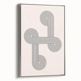 Minimalist Bohemian Wall Art - Geometric Boho Decor Canvas with Abstract Circles