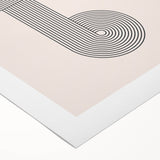 Minimalist Bohemian Wall Art - Geometric Boho Decor Canvas with Abstract Circles