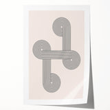 Minimalist Bohemian Wall Art - Geometric Boho Decor Canvas with Abstract Circles