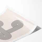 Minimalist Bohemian Wall Art - Geometric Boho Decor Canvas with Abstract Circles