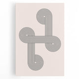 Minimalist Bohemian Wall Art - Geometric Boho Decor Canvas with Abstract Circles