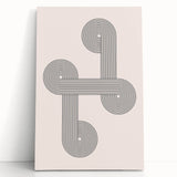 Minimalist Bohemian Wall Art - Geometric Boho Decor Canvas with Abstract Circles