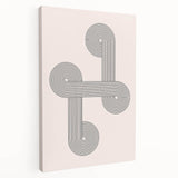 Minimalist Bohemian Wall Art - Geometric Boho Decor Canvas with Abstract Circles