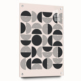 Bohemian Wall Art - Black & White Geometric Boho Decor Canvas