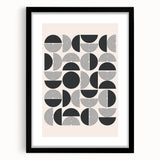 Bohemian Wall Art - Black & White Geometric Boho Decor Canvas